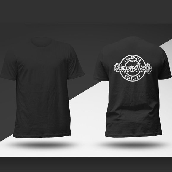 Cheap-N-Nerdy Limited Edition T-Shirt Mens Size XL Short Sleeve Black White Logo - Picture 1 of 3
